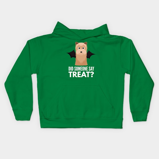 Yorkshire Terrier Halloween Trick or Treat Kids Hoodie by DoggyStyles